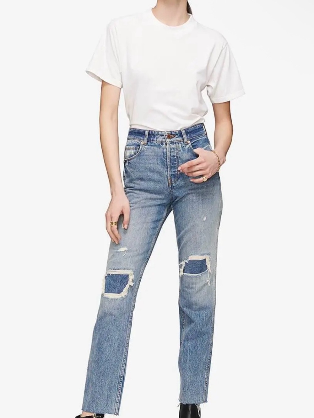 Anine Bing Betty Cotton Jean in True Size 24 NWT